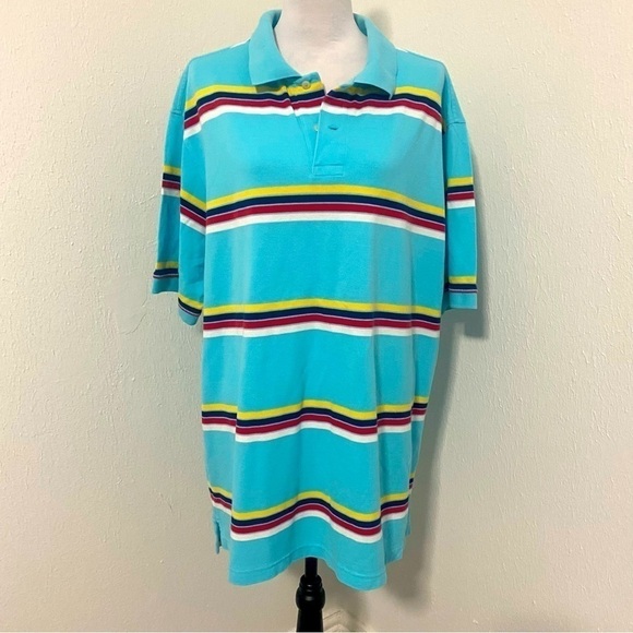 Daniel Cremieux Classics Mens Striped Collar Polo 2XT Tall 100% Cotton NWOT - Picture 1 of 7